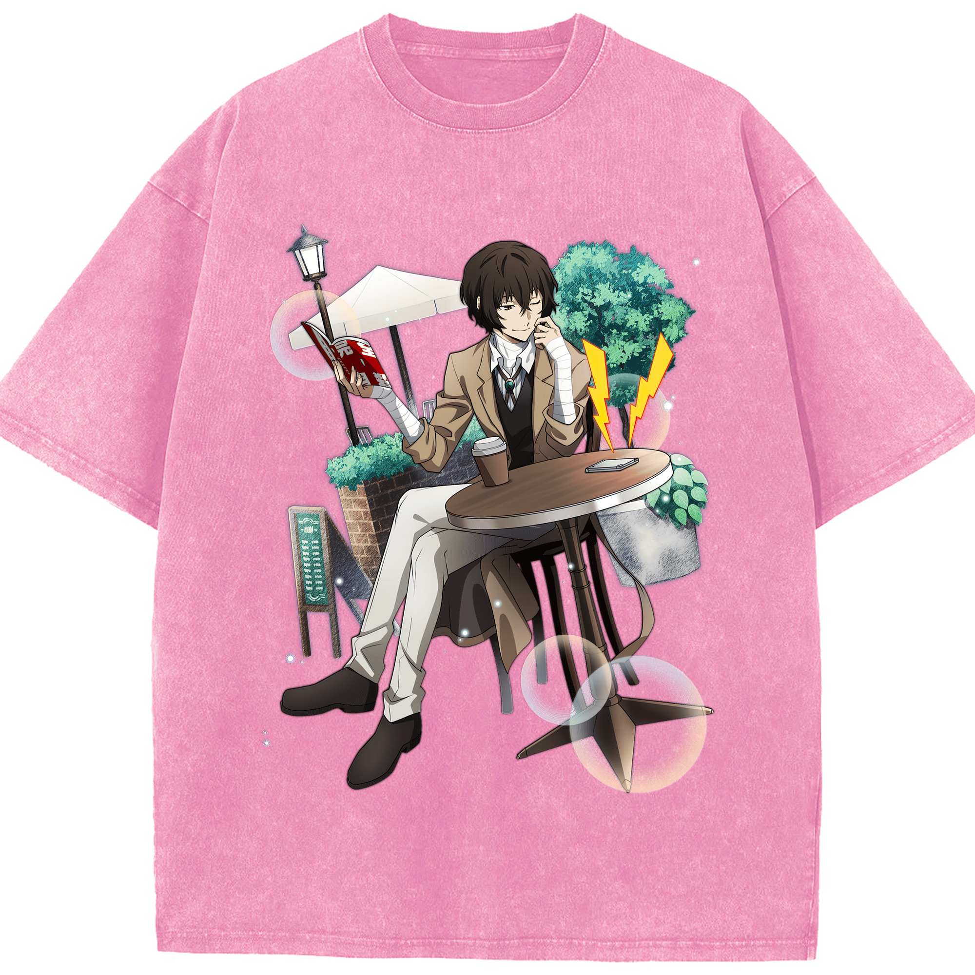 （画像用） 文豪ストレイドッグス Bungo Stray Dogs 綿100% ヴィンテージ風 半袖Tシャツ（フロントプリント）